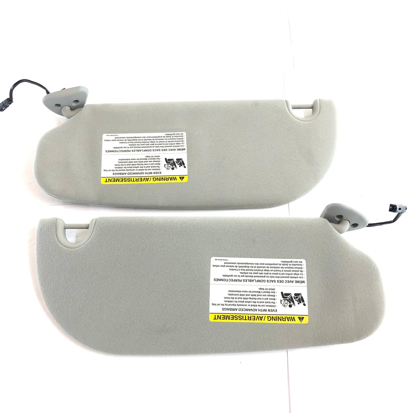 2006-2011 Mercury Grand Marquis Sun Visor Pair OEM Driver Passenger Gray Lighted