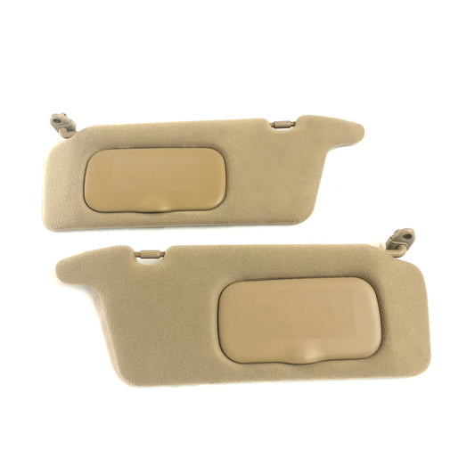 2001-2005 Honda Civic Sun Visors OEM TAN Pair Passenger Driver Shades Brown