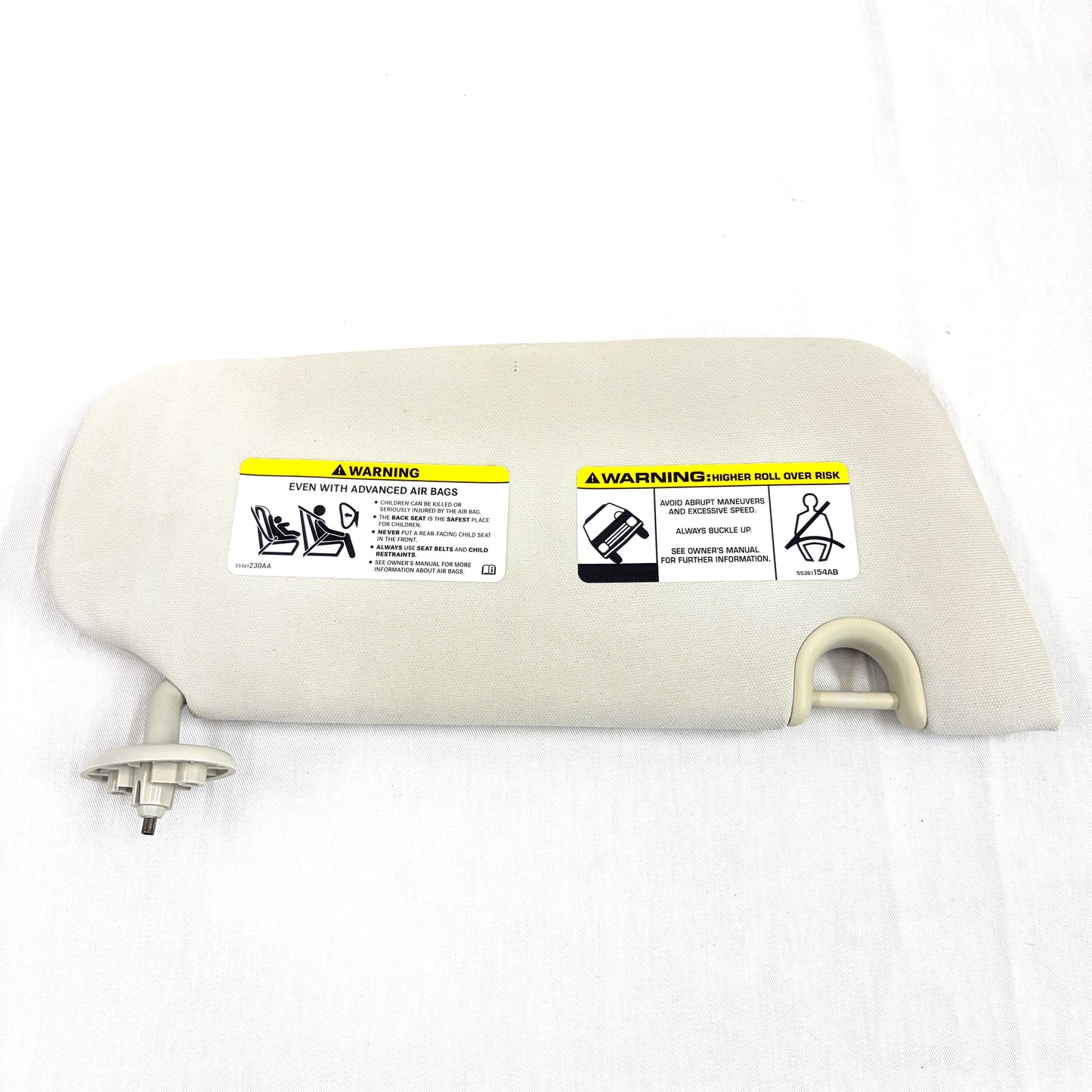 2007-2017 Jeep Compass Patriot Sun Visor Driver Left Side OEM Ivory Beige
