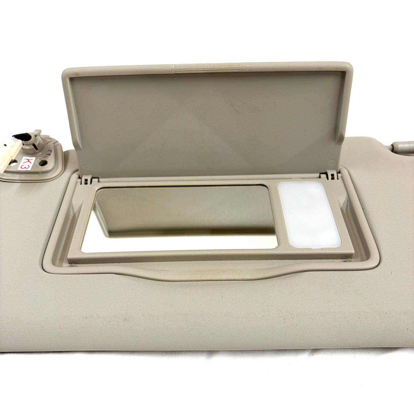 2008-2015 Nissan Rogue Sun Visor Driver Side BEIGE Vinyl Left OEM W/ Light