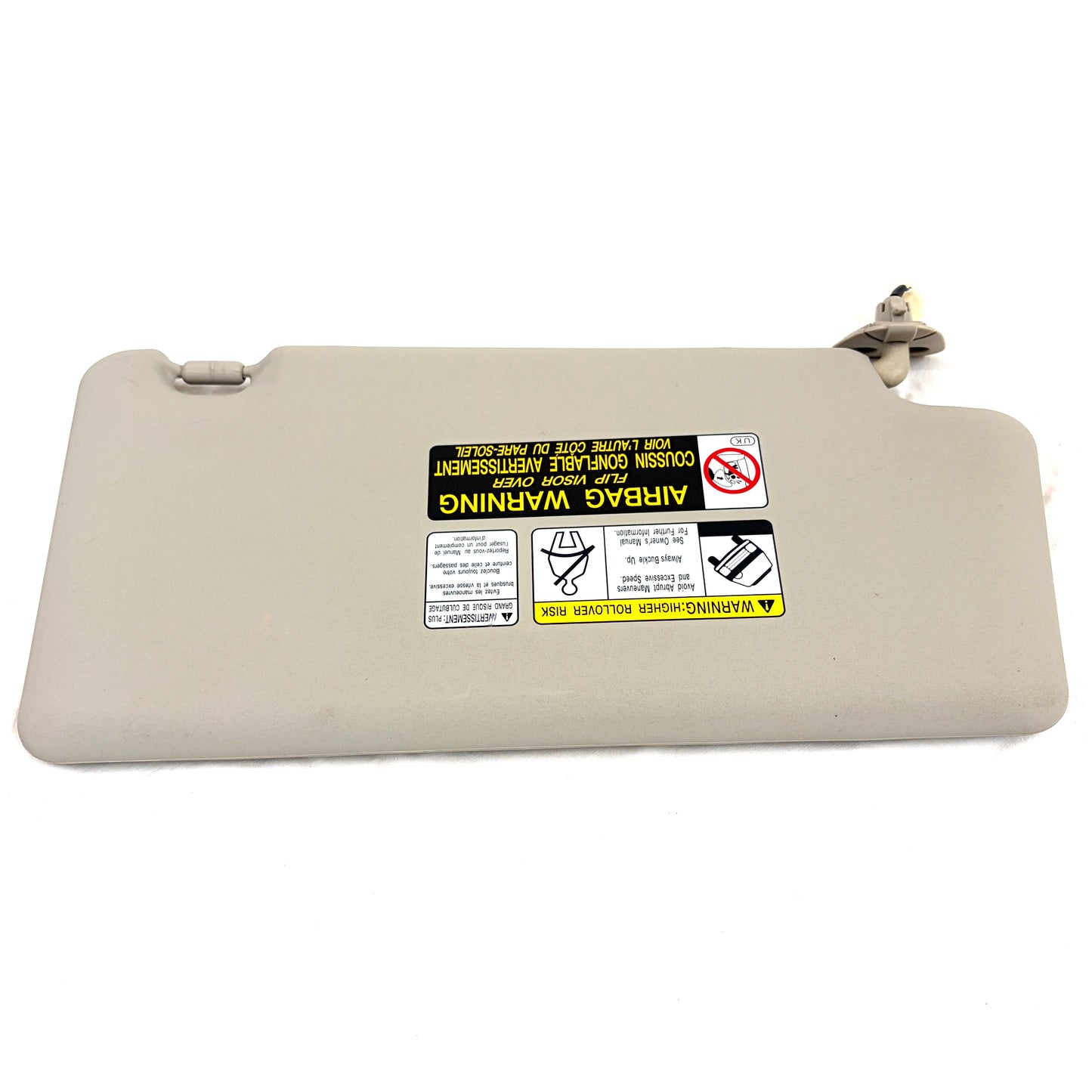 2008-2015 Nissan Rogue Sun Visor Driver Side BEIGE Vinyl Left OEM W/ Light