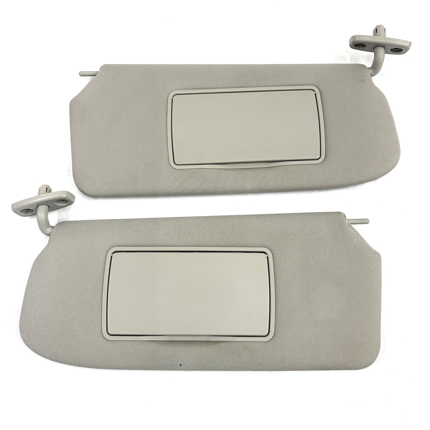 2007-2012 Nissan Sentra Sun Visors Pair Driver Passenger OEM Mirrors Gray Cloth
