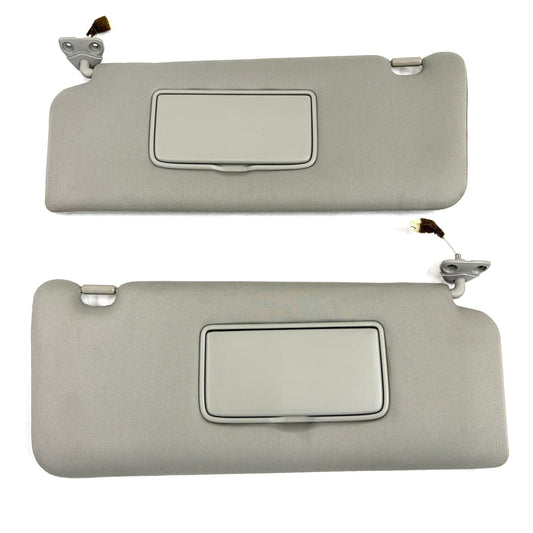 2004-2015 Nissan Armada Sun Visors PAIR OEM Gray Illuminated Mirrors 96401-ZQ00B 96400-ZQ00B