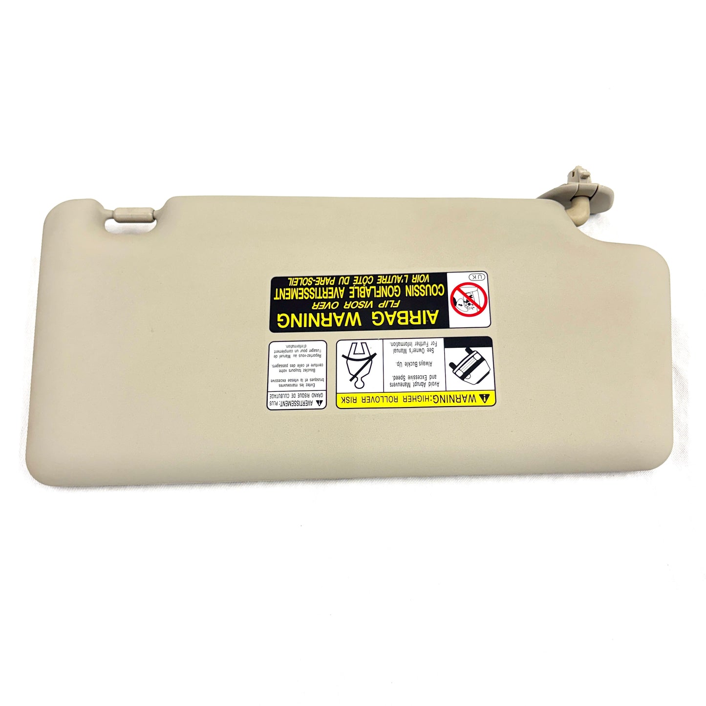 2008-2015 Nissan Rogue Sun Visor Driver Side BEIGE Vinyl Left OEM W/O Light