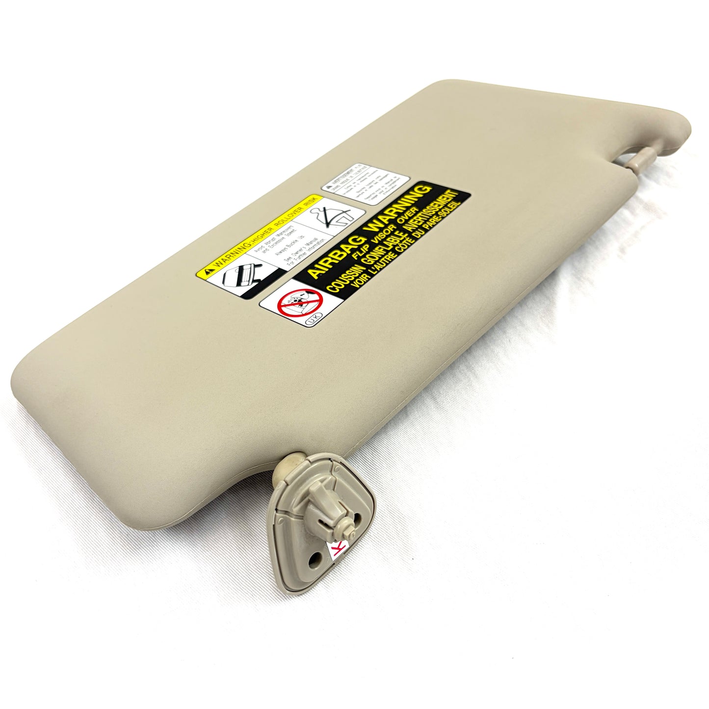 2008-2015 Nissan Rogue Sun Visor Driver Side BEIGE Vinyl Left OEM W/O Light