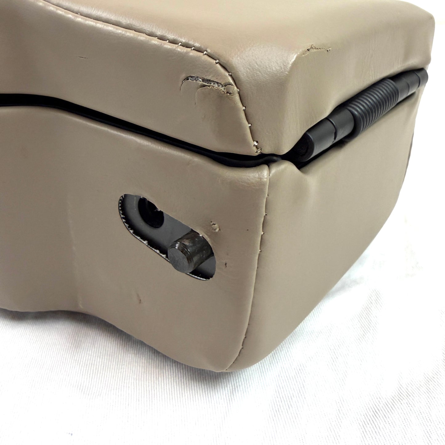 2000-2005 Buick LeSabre Center Console Lid Armrest Cup Holders OEM Dark Beige Tan Leather 13.5"