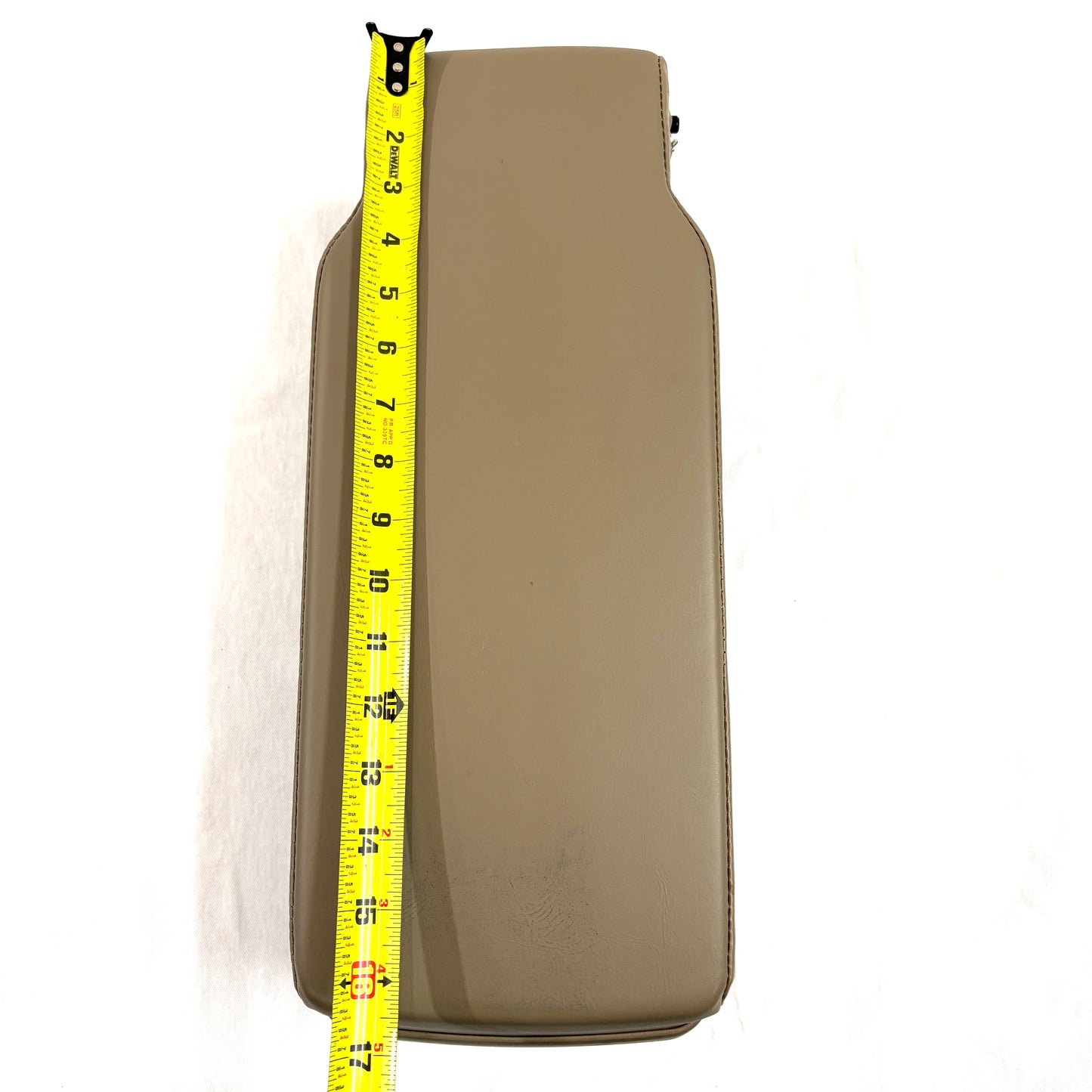 2000-2005 Buick LeSabre Center Console Lid Armrest Cup Holders OEM Dark Beige Tan Leather 13.5"