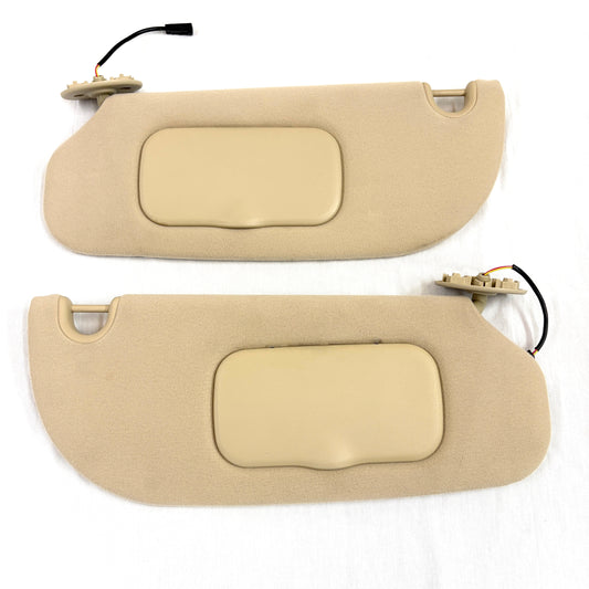 2006-2010 Ford Explorer Sun Visor Driver Left Side Shade OEM Beige Tan W/ Lights