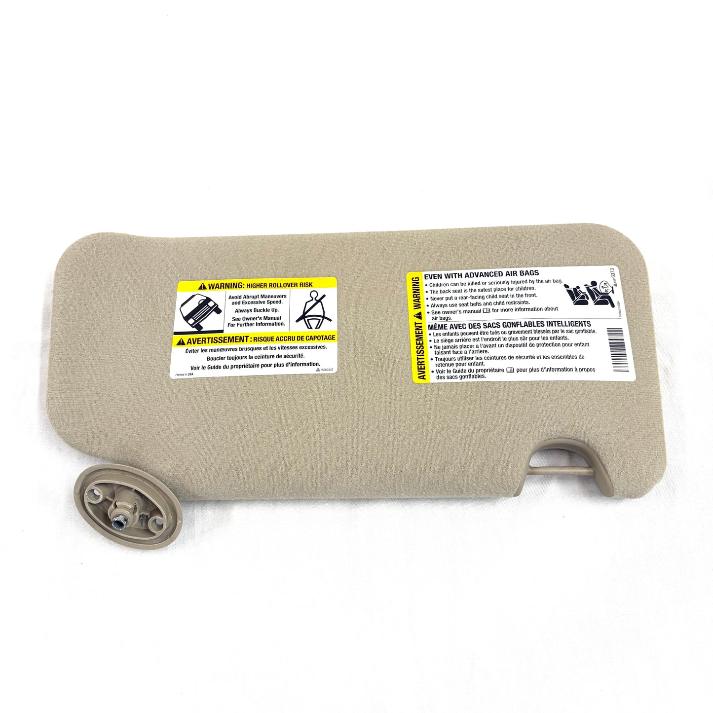 2002-2007 Saturn Vue Driver Sun Visor Beige Left Side OEM W/ Mirror