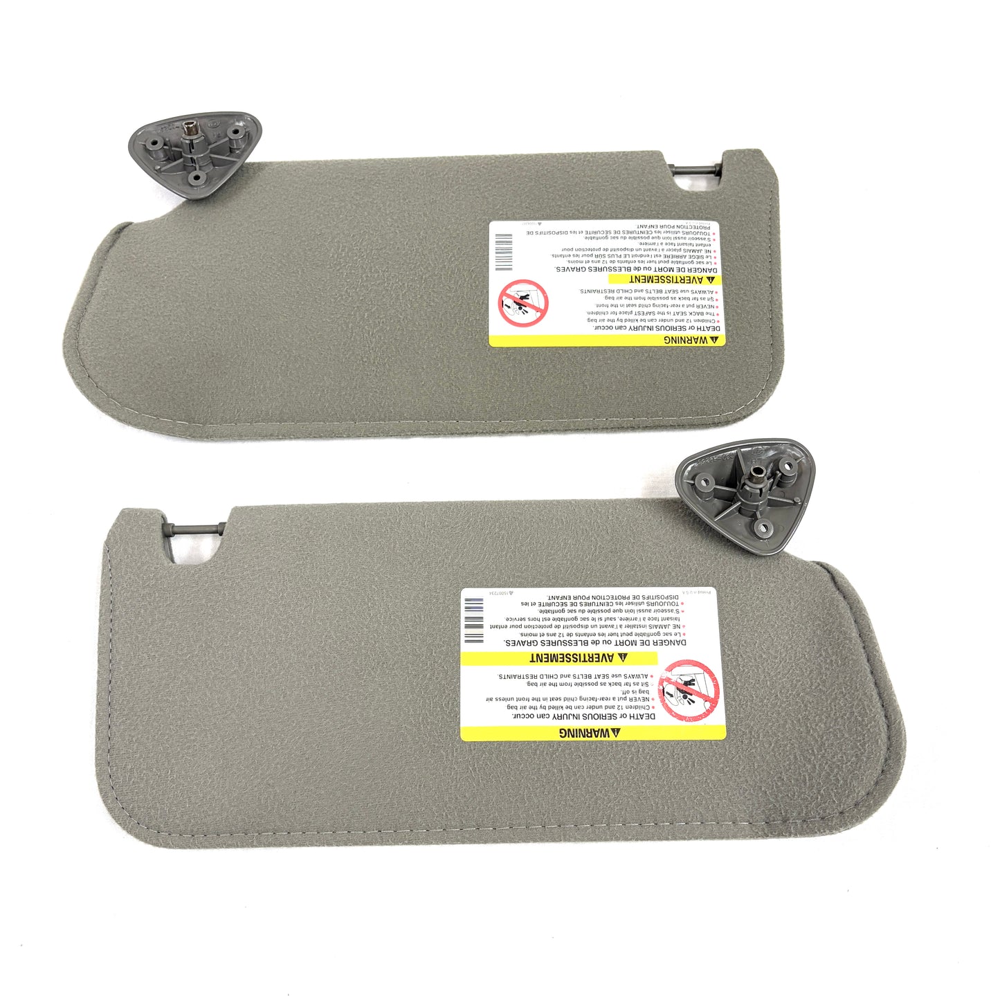 1995-2005 Chevy Blazer S10 Sun Visors OEM Passenger Driver Shades Medium Gray
