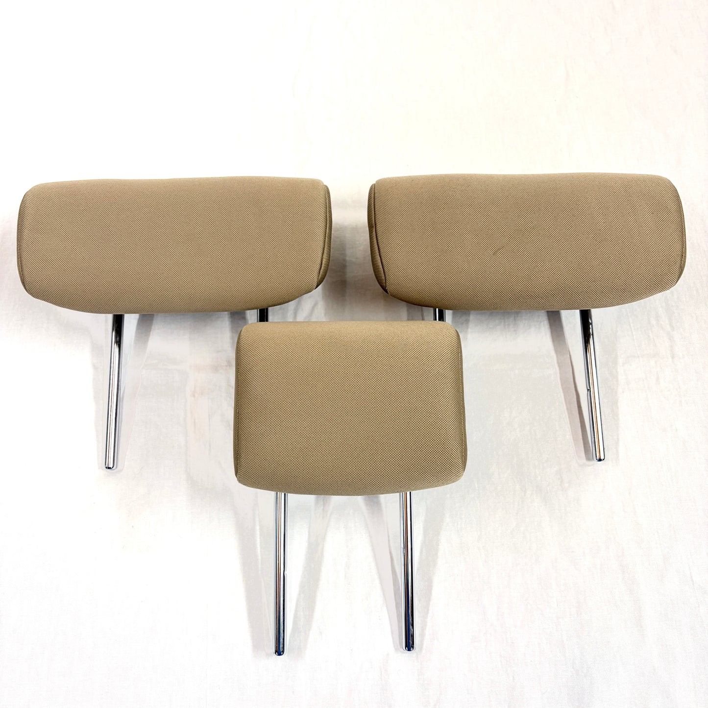 2006-2012 Toyota RAV4 Back Seat Headrests Set OEM Beige Tan Cloth 2nd Row