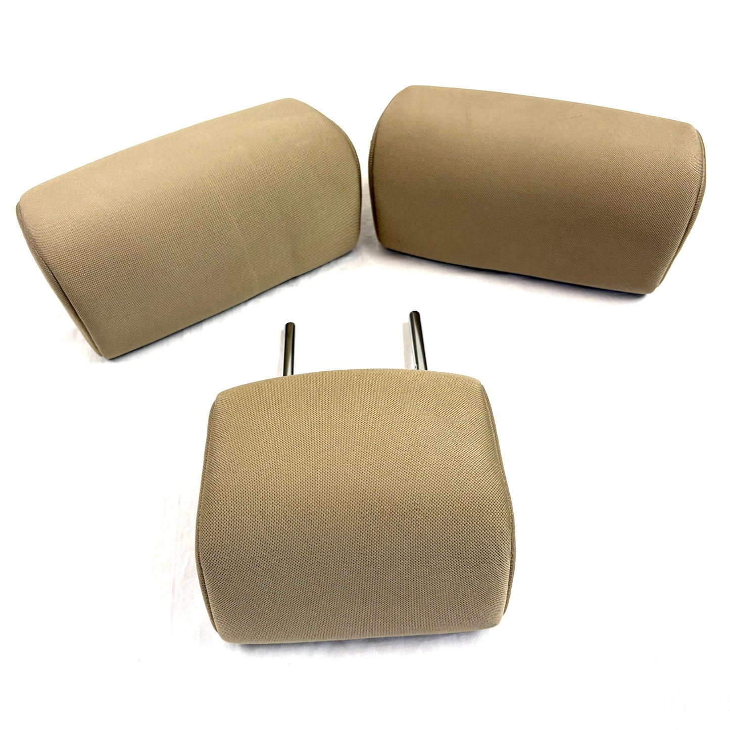2006-2012 Toyota RAV4 Back Seat Headrests Set OEM Beige Tan Cloth 2nd Row