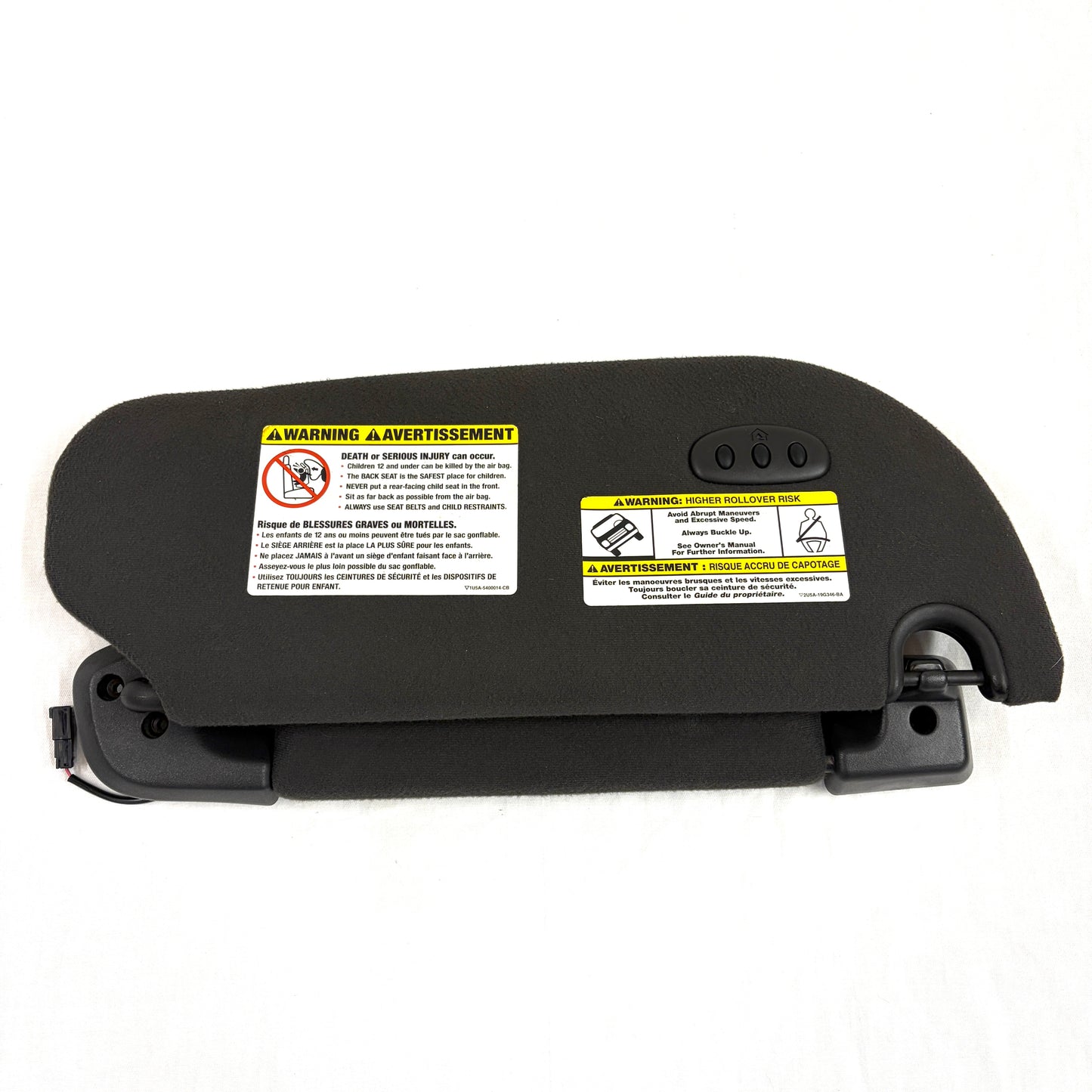 2007-2014 Ford Expedition Sun Visor Driver Left Side OEM Black W/ Homelink