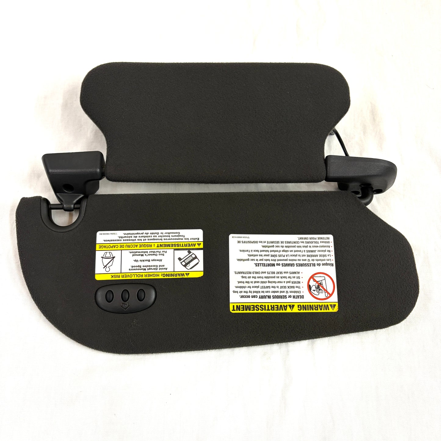 2007-2014 Ford Expedition Sun Visor Driver Left Side OEM Black W/ Homelink