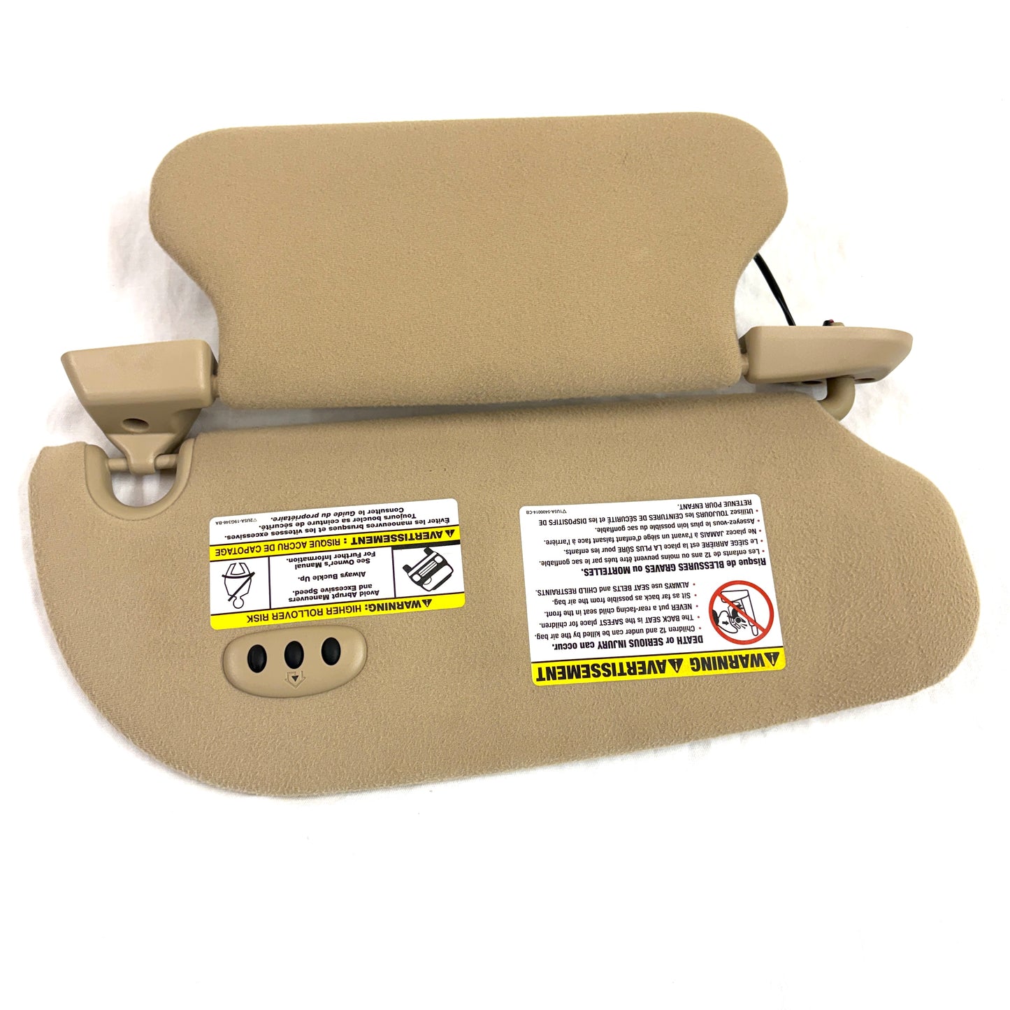 2007-2014 Ford Expedition Sun Visor Driver Left Side OEM Camel Tan W/ Homelink