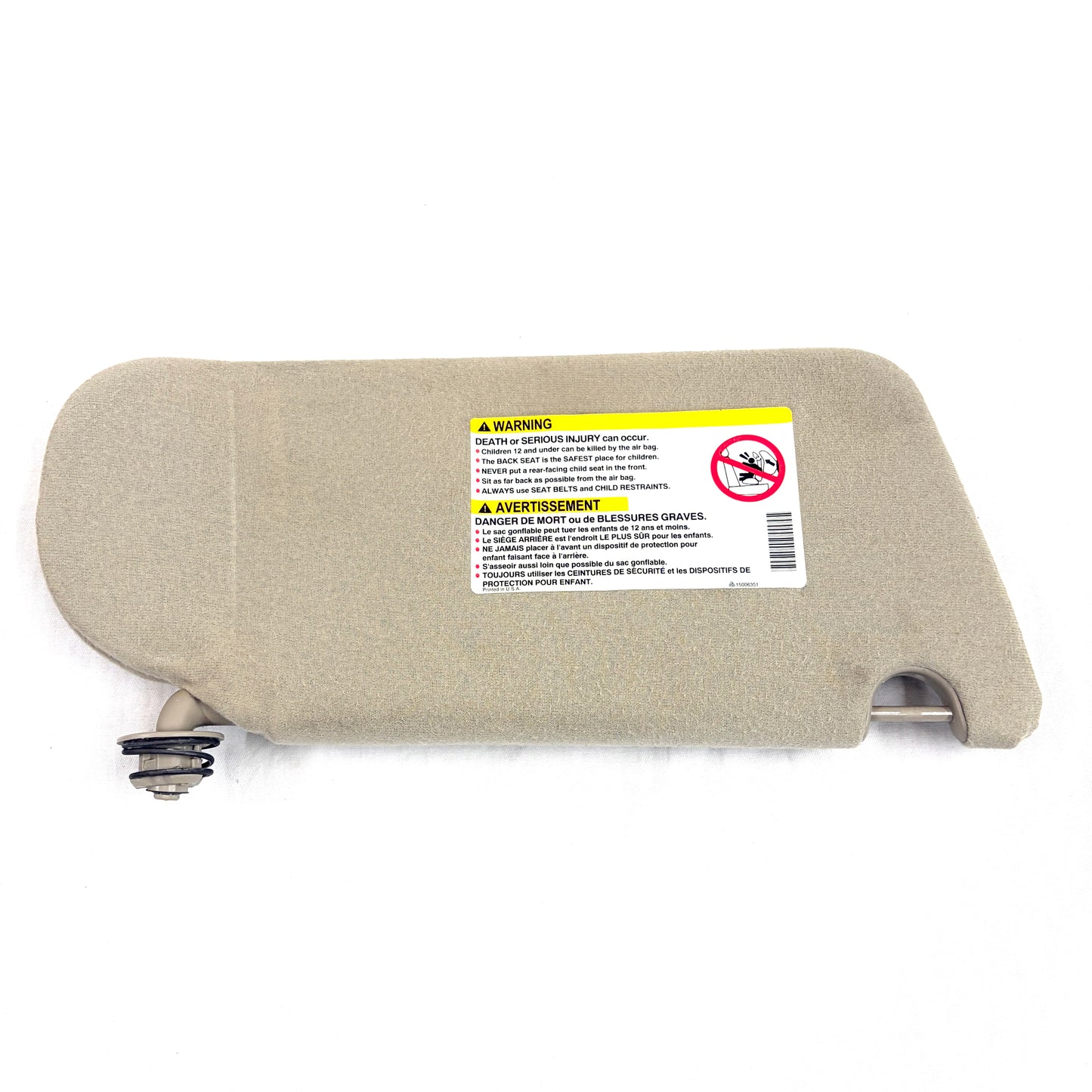 1997-2005 Chevy Malibu Classic Sun Visor Shade OEM Beige Cloth Mirror