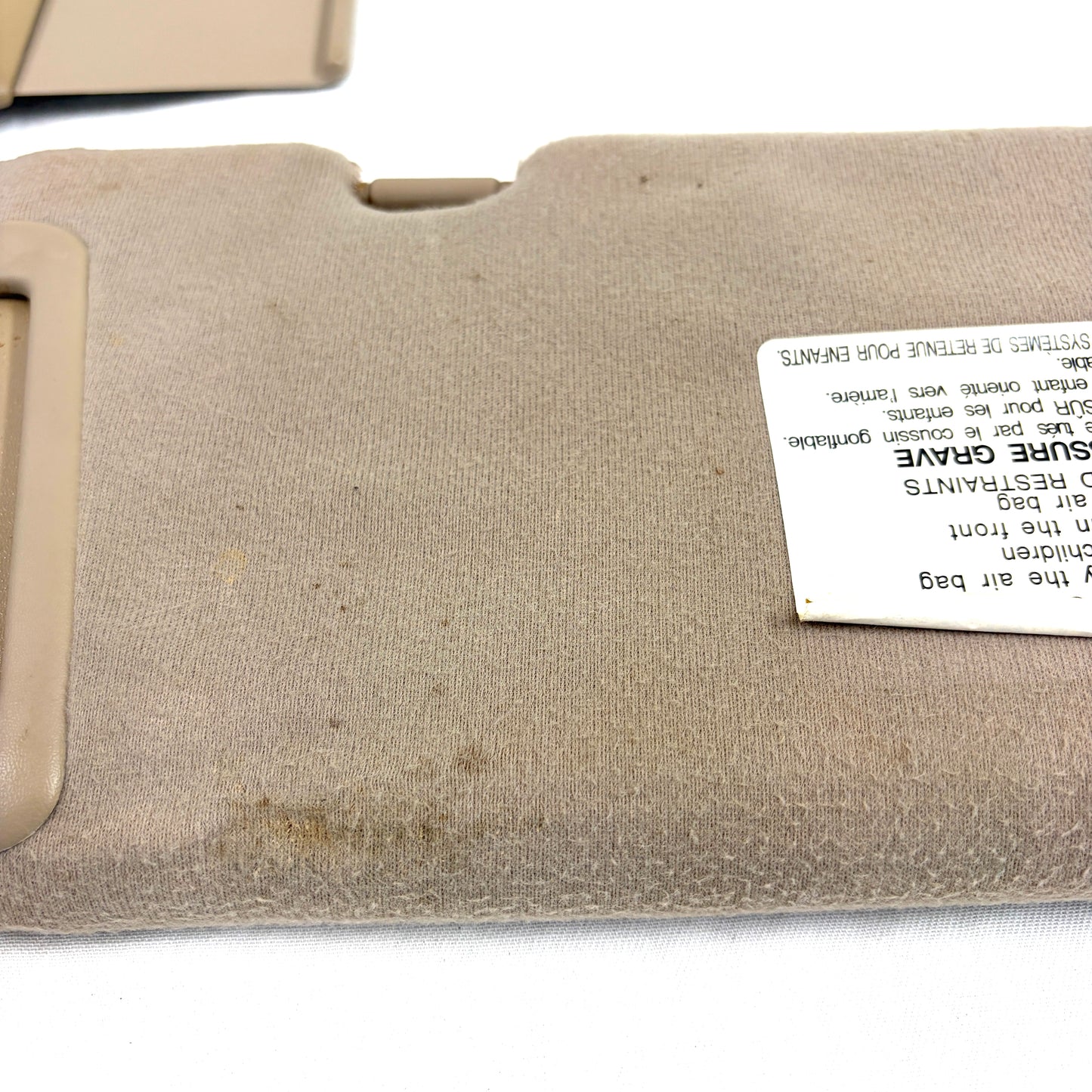 1997-2001 Toyota Camry Sun Visors OEM Tan Beige Passenger Driver Pair Shades Illuminated Mirrors