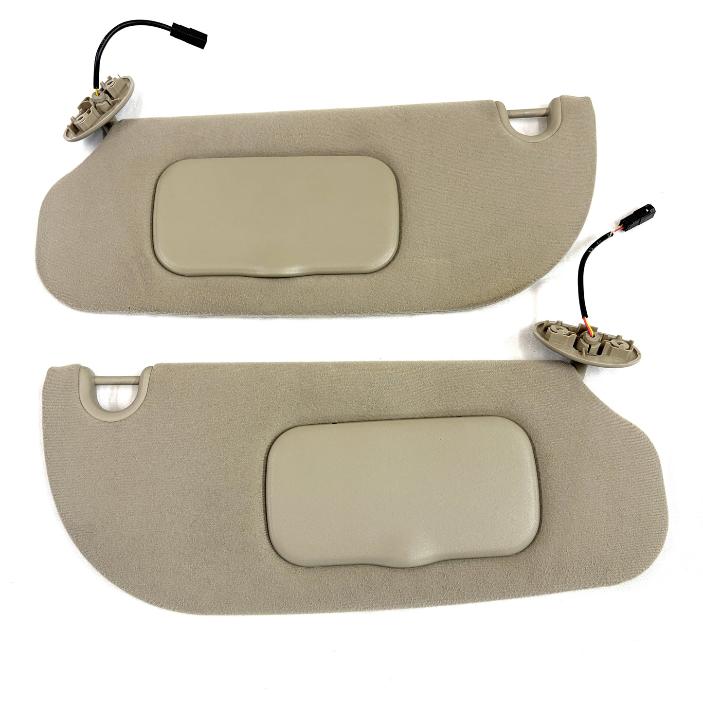 2006-2010 Ford Explorer Sun Visor Driver Left Side Shade OEM Stone Gray Lights Mirrors