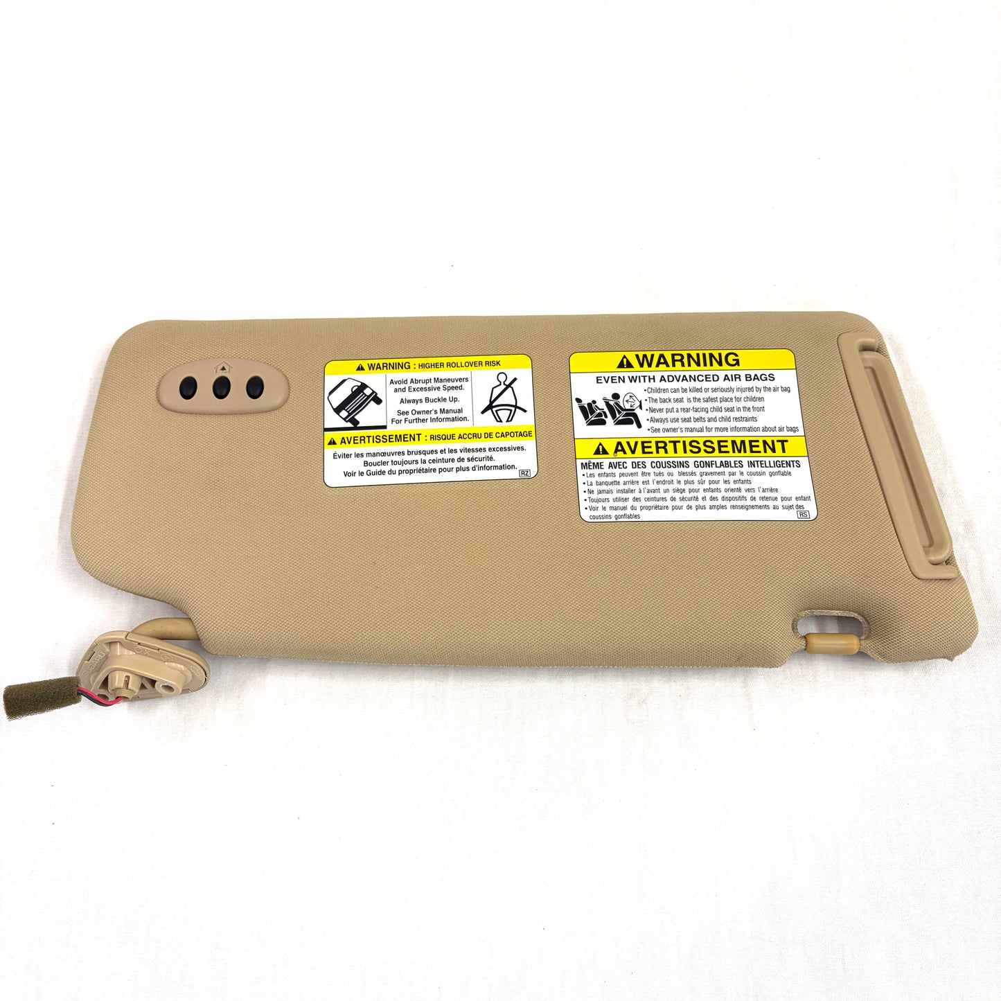 2006-2014 Subaru Tribeca B9 Driver Sun Visor OEM Tan Beige Left Shade Light Mirror Homelink