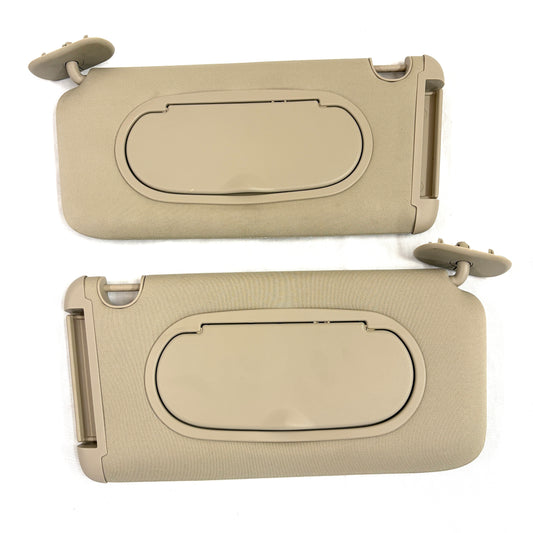 2005-2007 Chevy Malibu Sun Visors Driver Passenger Pair Shades OEM Beige 05-10 Pontiac G6