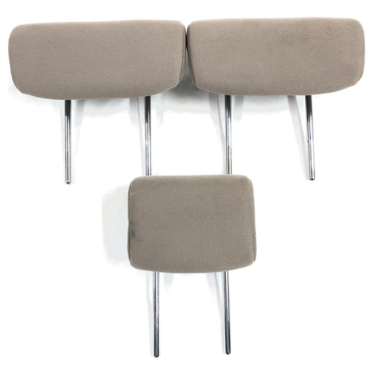 2006-2012 Toyota RAV4 Rear Seat Headrests Taupe Cloth Fabric Set (3) OEM Leather 2nd Row Head Rest