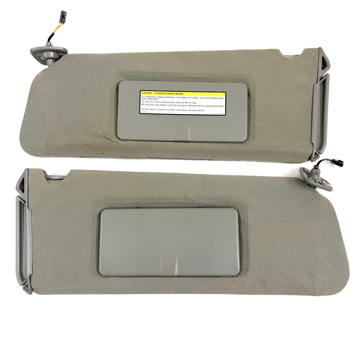 1995-1999 Suburban Yukon Tahoe Sun Visors PAIR Shades OEM Gray W/ Lights