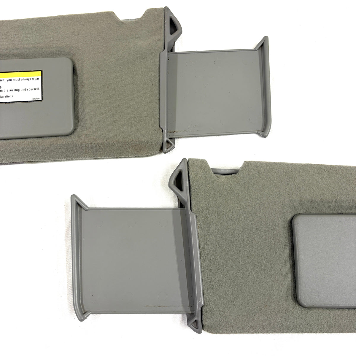 1995-1999 Suburban Yukon Tahoe Sun Visors PAIR Shades OEM Gray W/ Lights
