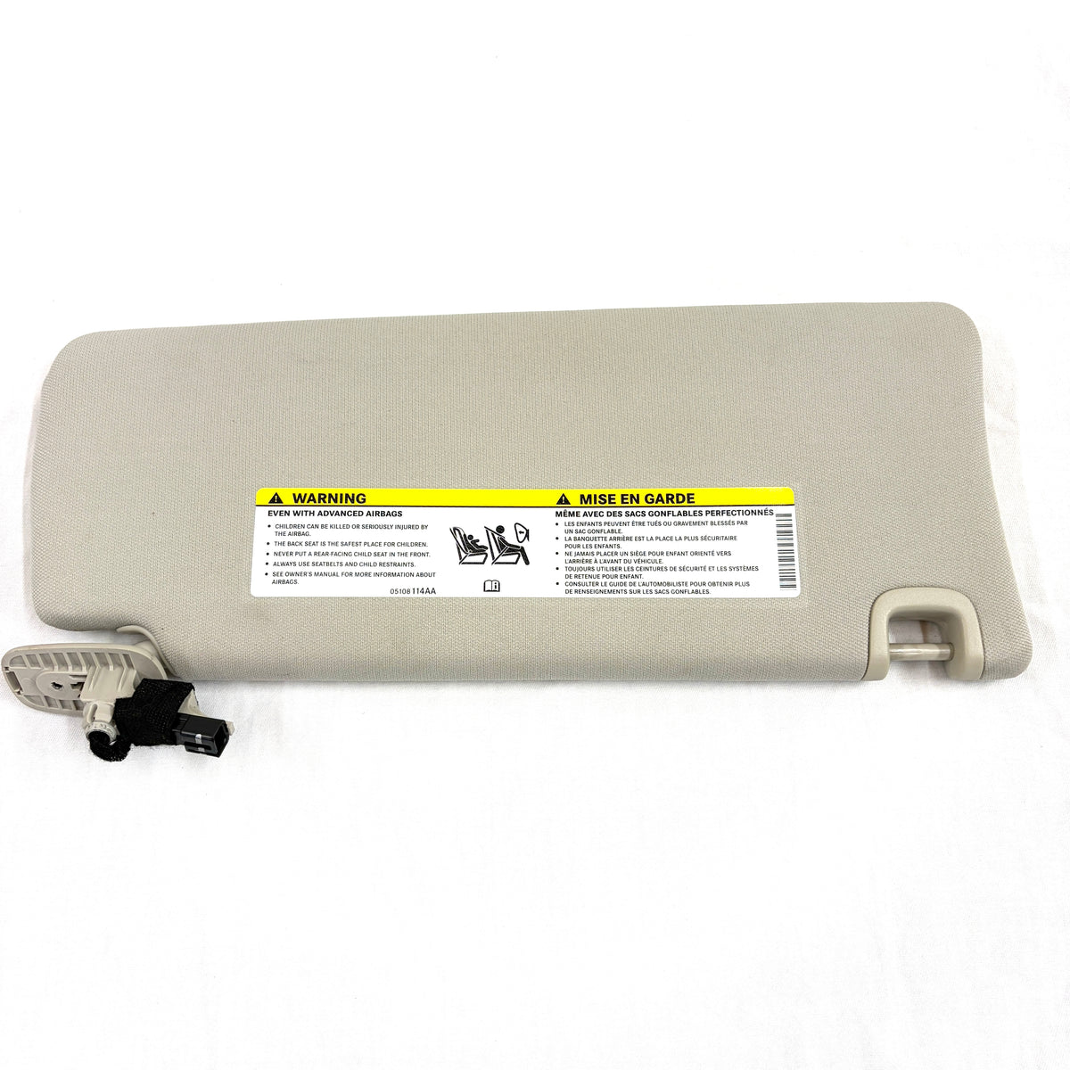 2013-2016 Dodge Dart Sun Visor Driver Left OEM Beige W/ Lighted Mirror 1TC59HDAAK